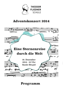 Programmablauf Weihnachtskonzert für Website